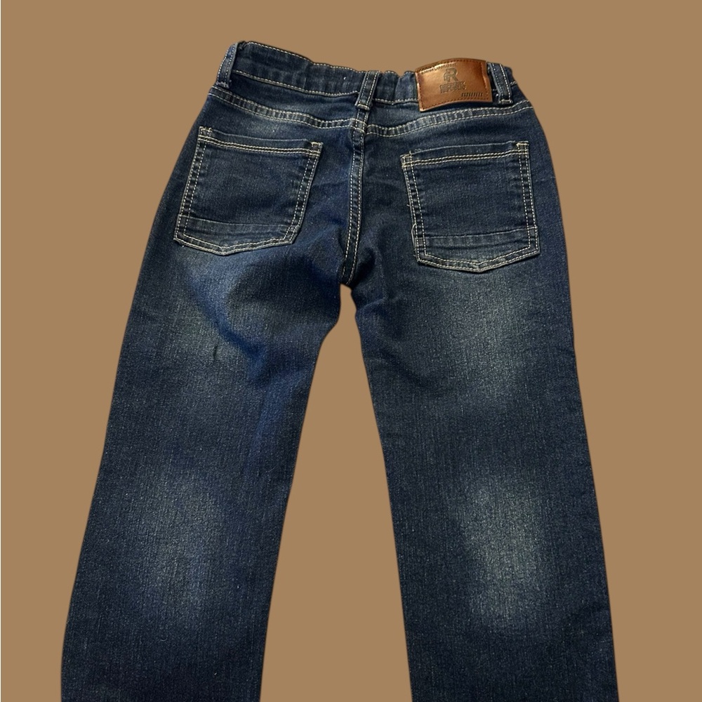 Relaxed Blue Jeans with Vintage Fading